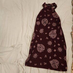 For Love and Lemons corduroy eggplant/burgundy dress Rare L